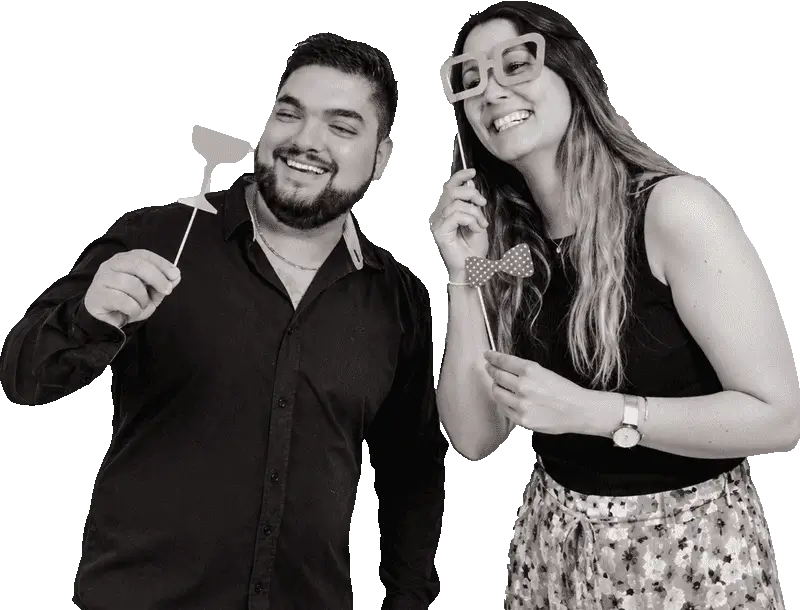Léo et Clotilde, fondateurs de CL Photobooth