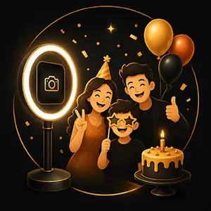 Animation photobooth pour un anniversaire